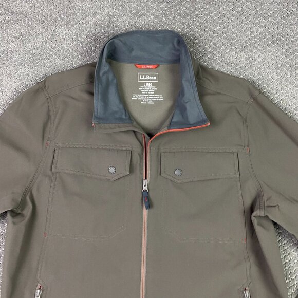 NWOT LL Bean All-Terrain Soft Shell Jacket Men's Large Brown Full Zip Stretch - Picture 5 of 13